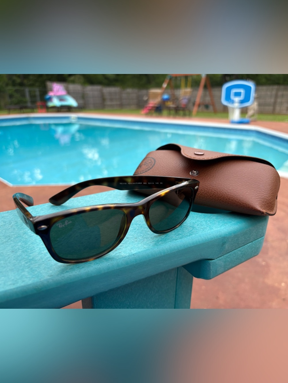 Ray-Ban 2132 New Wayfarer Tortoiseshell Sunglasses with Polarized G-15 Lenses